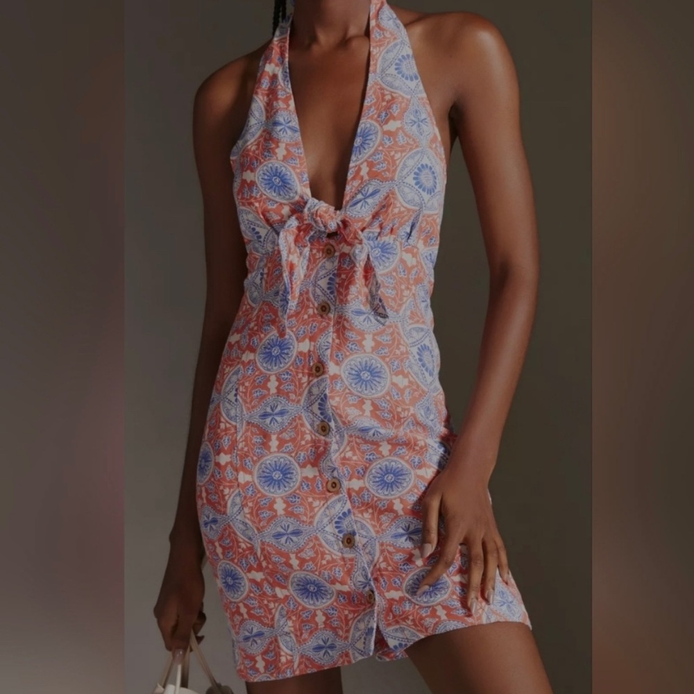 Maeve by Anthropologie Halter Slim Mini Dress